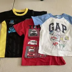 100サイズ　Tシャツ　パウパト　トミカ　スポーツ生地