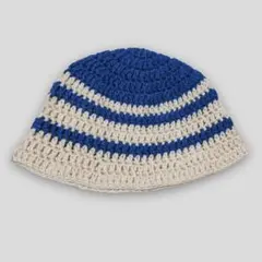 138　バケットハット　手編み　古着　レア　クロシェハット　クラッシャーハット