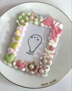 ホイップデコトレカケース　ピンク&グリーン　三色団子風　お花見ケース