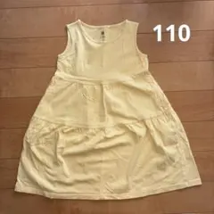 UNIQLO ノースリーブワンピース 110サイズ イエロー