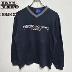 ●ヒロココシノ　ニットトレーナー（M）ブランドロゴ刺繍　コットンのサムネイル
