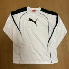 PUMA ホワイト長袖サッカーシャツ サイズ0