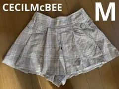 チェック柄ボタン付きキュロット セシルマクビー CECILMcBEE Ｍサイズ