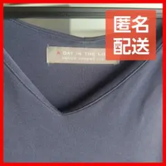 ロングワンピース ノースリーブ くすみブルー グレー