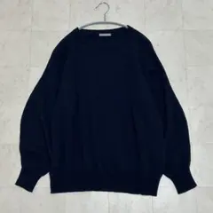 Theory luxe ニット カシミヤ100% クルーネック ネイビー 38