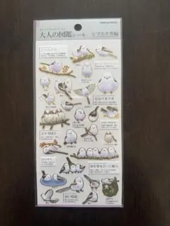 シマエナガ　大人の図鑑　シール　ビジュアルコレクション　ボンボンドロップ