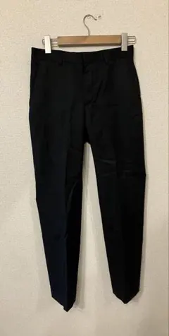 本物美品高級バレンシアガストレッチコットンパンツクロップド黒