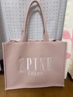 【最安値】EPINE 24SS ロゴ刺繍 レザートートバッグ ピンク