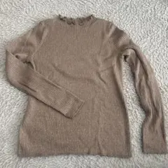 【今日まで最終値下げ】UNIQLO ユニクロ　リブ編みブラウン長袖セーター M