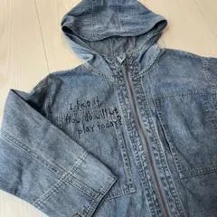 【美品】branshes フード付き 薄手 デニムジャケット 120