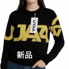 【新品未使用】UTAA ユタ ゴルフニット セーター ブラック×イエロー