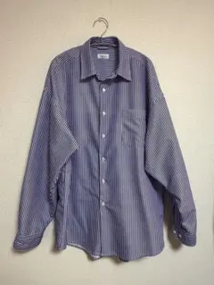 JUNRED ジュンレッド ストライプシャツ ネイビー L 長袖