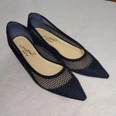 Le Talonポインテッドメッシュフラットシューズ24cm