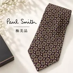Paul Smith ポールスミス ネクタイ 幾何学模様 総柄 ブラウン