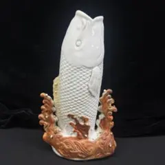 鯉 花瓶 掛花 ガラス オブジェ 昭和レトロ アンティーク 骨董 古美術 置物 鯉 花瓶 掛花 ガラス オブジェ 昭和レトロ アンティーク 骨董 古