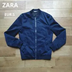ZARA フライトジャケット ネイビー色のサムネイル