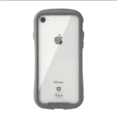 iFaceクリア　グレー 耐衝撃 強化ガラスSE(第3、第2世代)8・7対応