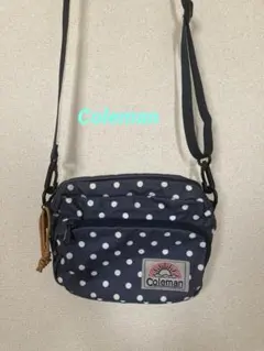 Coleman ドット柄 ショルダーバッグ ネイビー・:*