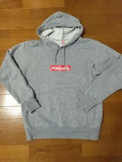 北海道HOKKAIDOブロックロゴプリントパーカー★M