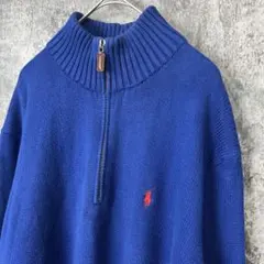 Polo Ralph Lauren ジップアップ コットン ニットセーター L