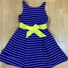 ポロ ラルフローレン ノースリーブ ワンピース 140 ボーダー ネイビー 美品