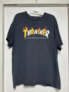 XZ703 Tシャツ ロゴ フェード スケート 古着 スラッシャー スペード 