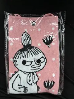 ムーミン リトルミイ ニット製ミニショルダーバッグ マチ付き 新品 タグ付き