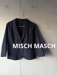 1983.【ミッシュマッシュ】ネイビー キレイめ ジャケット 春夏 イージーケア