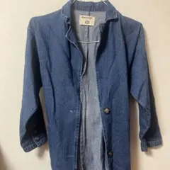 デニム　コート　ジージャン　デニムワンピース　Gジャン　春服　秋服　青色