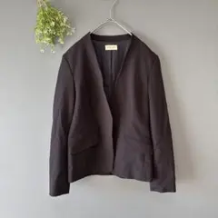 プラステ［M］大人気◎上品清楚ナチュラル◎なめらか◎大人のカラーレスジャケット
