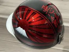 ラメ 富士日章 コルク半 ヘルメット キャンディーレッドのサムネイル