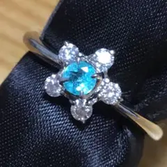 ネオンブルー❗️ブラジル産パライバトルマリン✨リング✨GIA鑑別付✨約12号