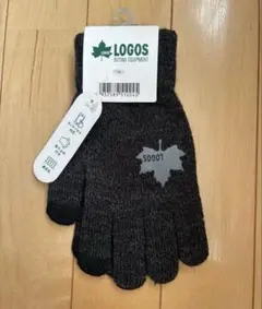 新品　LOGOS タッチパネル対応 滑り止め付き 裏起毛ニットグローブ
