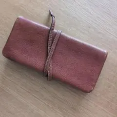 土屋鞄　ブラウンレザー長財布 スリムデザイン