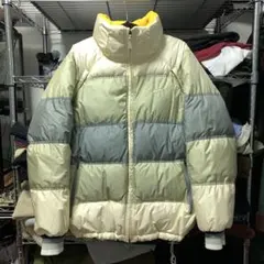 NIKE y2k 00s 平成 ダウンジャケット 白 黄 リバーシブル フリース