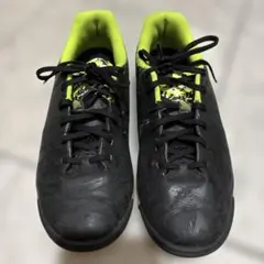 ASICS フットサルシューズ 黒/黄緑 カモフラージュ　　23センチ