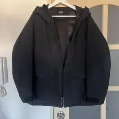 ハイブリッドダウンパーカ　S ユニクロ　ネイビー