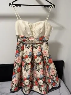 AIMER フローラルプリント レースアップドレス エメ