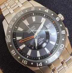 新品電池＆完動品　CITIZEN 　アテッサ　人気のGMTモデル　H116のサムネイル