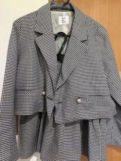 OLIVE des OLIVEチェック柄クロップドジャケット