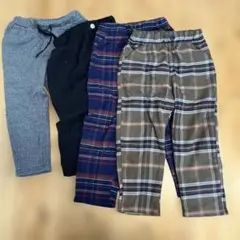 4点セット　チェック柄　シンプル　ヘリンボーン柄　ズボン　パンツ　110cm
