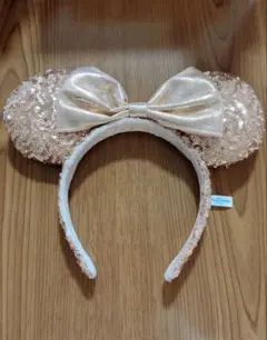 東京ディズニーリゾート　ミニーカチューシャ　ピンクスパンコール