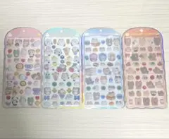 コットンパフィーシール　ふわふわドロップシール　4種　シマエナガ　アニマル ①