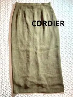 CORDIER 40 ミモレ丈スカート タイトスカート カーキ 大人カジュアルのサムネイル