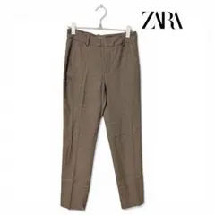 【美品・値下コメOK】ZARA 千鳥格子 チェック テーパードパンツ M