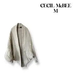 CECIL McBEE アイボリー ニットカーディガン M羽織り