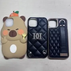 ダーリッチ スマホケース iPhone13 14 ブラック シルバーのサムネイル