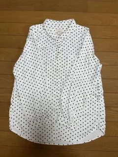 earth eco locoドット柄長袖シャツ M