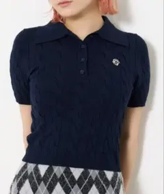 CABLE POLO KNIT TOPS ケーブル ポロ ニット トップスのサムネイル
