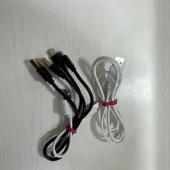 タイプCケーブルセット　白2本　黒2本